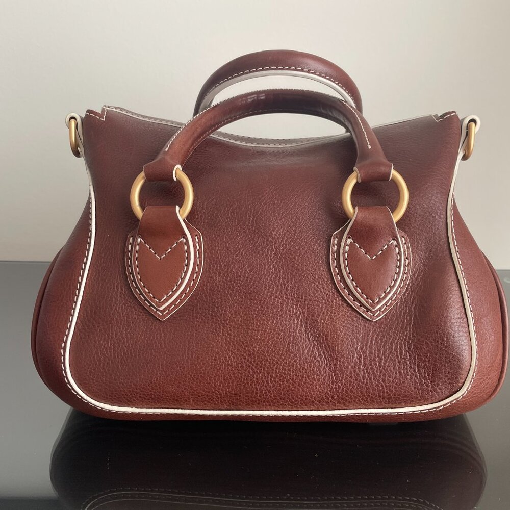 Dooney & Bourke Savannah Florentine Satchel in Chestnut (w/ tags) - Picture 4 of 7